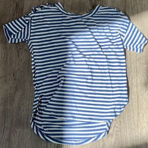 Blue striped girls tee shirt